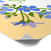 Welkom Lente vergeet me poster nots-vierkant (Hoek)