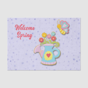 Welkom lentemieters kunnen bloemen tissuepapier