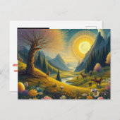 Welkom Lente's Melodie op de Equinox Briefkaart (Voorkant / Achterkant)