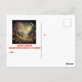 Welkom Lente's Melodie op de Equinox Briefkaart (Achterkant)