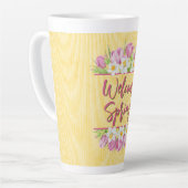 Welkom Lentetulp en Narcis Latte Mok (Linkerhoek)