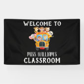 Welkom leraar klaslokaal spandoek (Horizontaal)