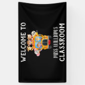 Welkom leraar klaslokaal spandoek (Verticaal)