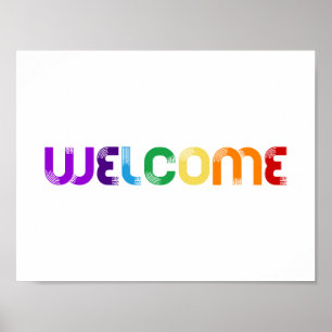 Welkom LGBT-regenboogvlag Poster