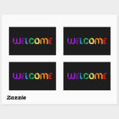 Welkom LGBT-regenboogvlag Rechthoekige Sticker (Vel)
