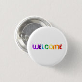 Welkom LGBT-regenboogvlag Ronde Button 3,2 Cm (Voorkant /achterkant)