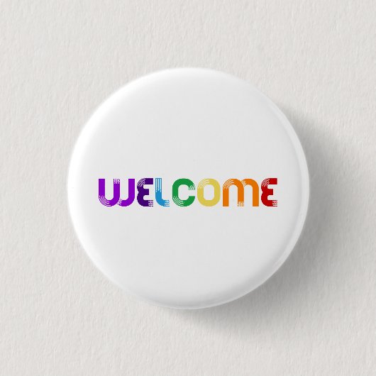 Welkom LGBT-regenboogvlag Ronde Button 3,2 Cm (Voorkant)