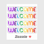 Welkom LGBT-regenboogvlag Sticker (Vel)