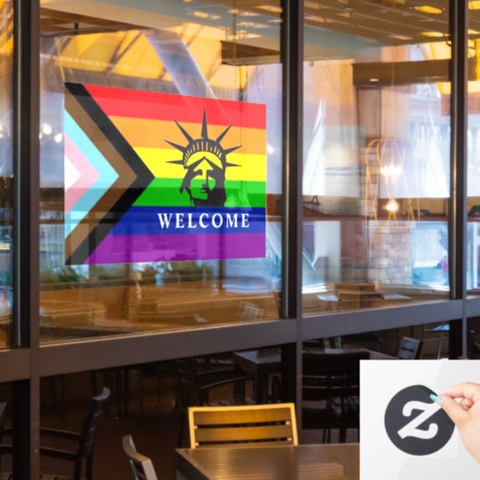 Welkom, LGBTQ+ - Goeienvriendelijke bedrijven Raamsticker (Restaurant Raam)