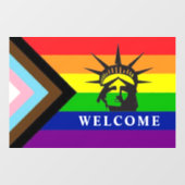 Welkom, LGBTQ+ - Goeienvriendelijke bedrijven Raamsticker (Vel)