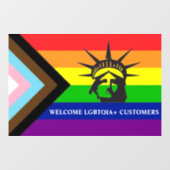 Welkom LGBTQIA+ Klanten - Homovriendelijk Bedrijf Raamsticker (Vel)