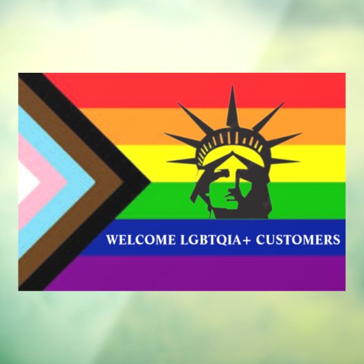 Welkom LGBTQIA+ Klanten - Homovriendelijk Bedrijf Raamsticker (Vel 3)