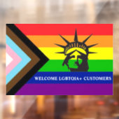 Welkom LGBTQIA+ Klanten - Homovriendelijk Bedrijf Raamsticker (Vel 2)
