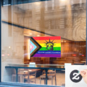 Welkom LGBTQIA+ Klanten - Homovriendelijk Bedrijf Raamsticker (Cafe Raam)