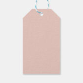 Welkom Liefde & Dankbaarheid Blush Roze Trouwen Cadeaulabel (Achterkant)
