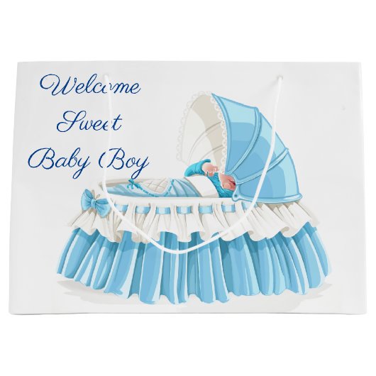 Welkom lieve baby jongen groot cadeauzakje (Voorkant)