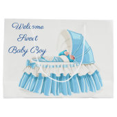 Welkom lieve baby jongen groot cadeauzakje (Achterkant)