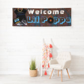 Welkom Lil Poppa Hip Hop BOY Baby shower Banner (Insitu)