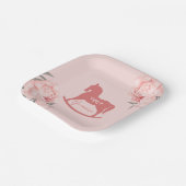 Welkom Little Lady Blush Pink Peony Papieren Bordje (Gebogen)