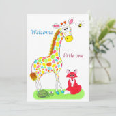 Welkom Little One Baby Kaart (Staand voorkant)