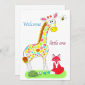 Welkom Little One Baby Kaart (Voorkant / Achterkant)