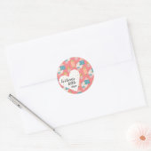 Welkom Little One Boho Baby hartsi Ronde Sticker (Envelop)