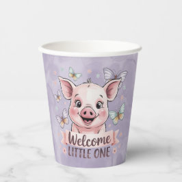 Welkom Little One - Schattige Knorretje Baby showe Papieren Bekers