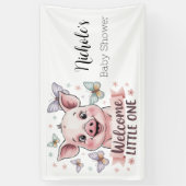 Welkom Little One - Schattige Knorretje Baby showe Spandoek (Verticaal)