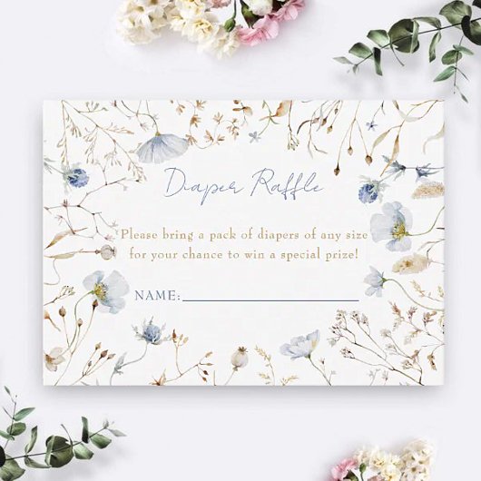 Welkom Little Wildflower Luier Raffle Enclosure Informatiekaartje