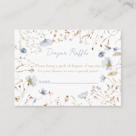 Welkom Little Wildflower Luier Raffle Enclosure Informatiekaartje (Voorkant)