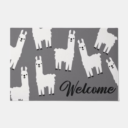 Welkom Llama Home Decor, Funny Animal Doormat Deurmat (Voorkant)