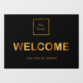 Welkom logo voor zwarte goudhandel raamsticker (Vel)