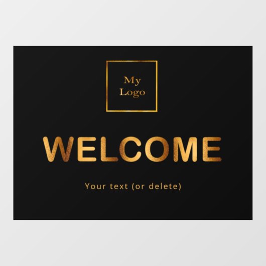 Welkom logo voor zwarte goudhandel raamsticker (Vel)