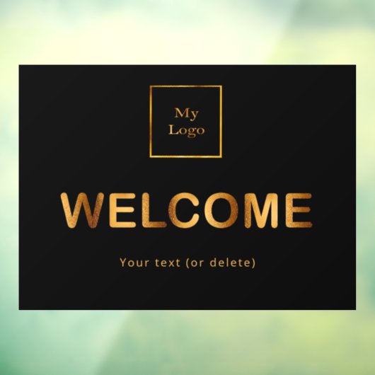 Welkom logo voor zwarte goudhandel raamsticker (Vel 3)