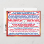 Welkom Louis DeJoy bij de USPS#2 Briefkaart (Voorkant / Achterkant)