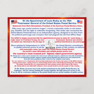 Welkom Louis DeJoy bij de USPS#2 Briefkaart