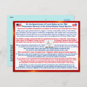 Welkom Louis DeJoy bij USPS#108 Briefkaart (Voorkant / Achterkant)