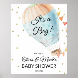 Welkom luchtballon poster