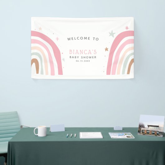 Welkom Magical Rainbow Baby shower Spandoek (Beurs)