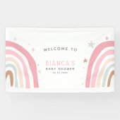 Welkom Magical Rainbow Baby shower Spandoek (Horizontaal)