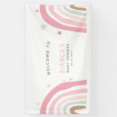 Welkom Magical Rainbow Baby shower Spandoek (Verticaal)