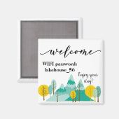 Welkom Magnet Vacation Rental Wifi Wachtwoord (Voorkant / Achterkant)