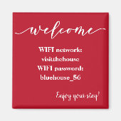 Welkom Magnet Vacation Rental Wifi Wachtwoord (Voorkant)