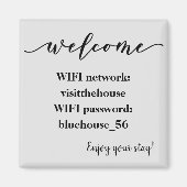 Welkom Magnet Vacation Rental Wifi Wachtwoord (Voorkant)