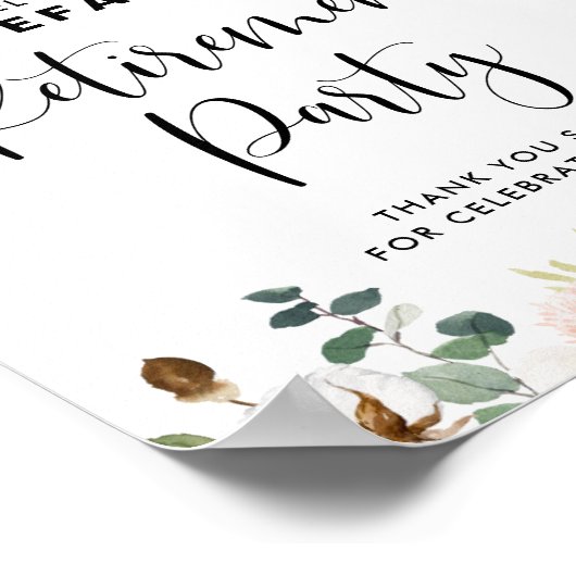 Welkom Magnolias Cotton Garland Retirement Party Poster (Hoek)