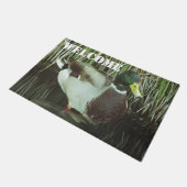 Welkom Mallard Duck Photo Lake Wildlife Deurmat (Schuin)