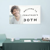 Welkom man 30th Birthday Party Photo Overlay Spandoek (Beurs)