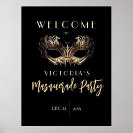 Welkom Masquerade Verjaardagsfeest Foam Boards Poster