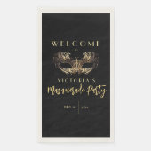 Welkom Masquerade Verjaardagsfeest Foam Boards Servet (Voorkant)