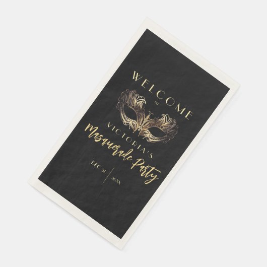 Welkom Masquerade Verjaardagsfeest Foam Boards Servet (Hoek)